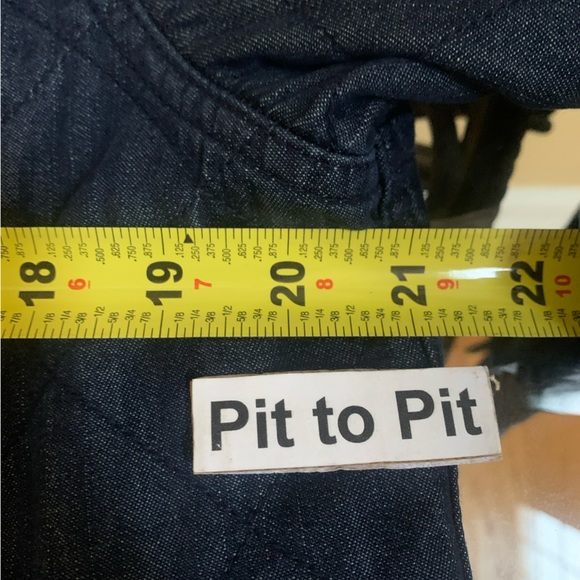 Old Navy women's M Blue quilted Barn jacket snap closure medium weight - Picture 7 of 9